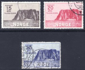 Norway 1930 15+25ore - 30+25ore North Cape Scott B1-B3 VFU Cat $196