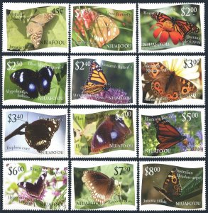 2012 Tonga Niuafo'ou Butterflies Postage Stamps #275-286 Mint Never Hinged Se...