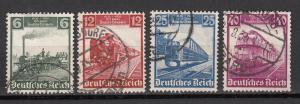 Germany - 1936 Centenary of Railroad Sc# 459/462 (9654)