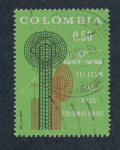 Colombia 1968  Scott 774 used - 50c, Telekom