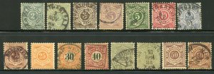 Wurttemberg Scott 55-68,68a - 1875-1900 General Issue Short Set - SCV $146.65