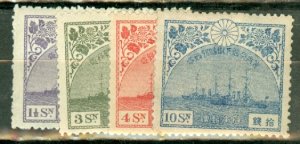 KS: Japan 167-70 mint CV $88.75