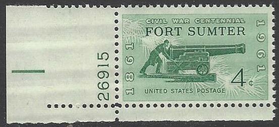 USA #1178 MNH Plate Number Single Stamp (NH3)
