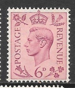 Great Britain 243: 6d King George VI, MH, F-VF