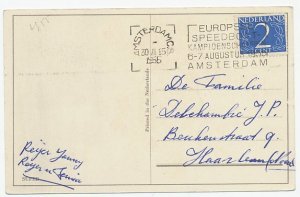 Postcard / Postmark Netherlands 1955 European Speedboat Championships