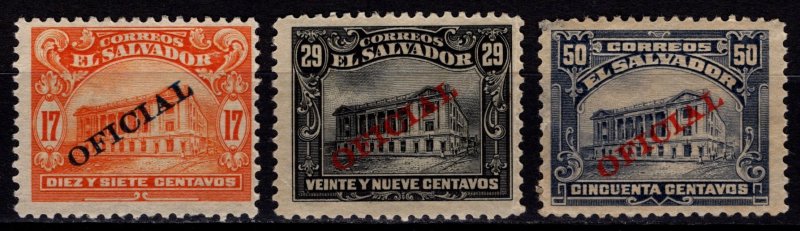 El Salvador 1916 National Theatre Optd. ‘OFICIAL’, Part Set [Unused]