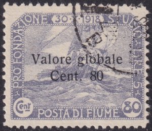 Fiume 1919 Sc 80 used first overprint