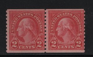 599A pair original gum mint never hinged nice color cv $ 500 ! see pic !