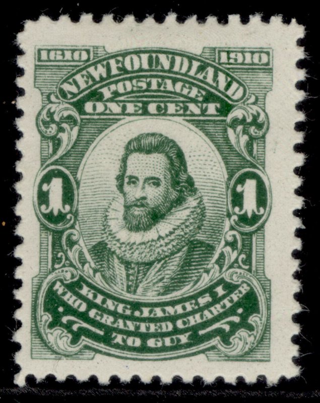 CANADA - Newfoundland EDVII SG95, 1c green, M MINT. Cat £19. PERF 12 