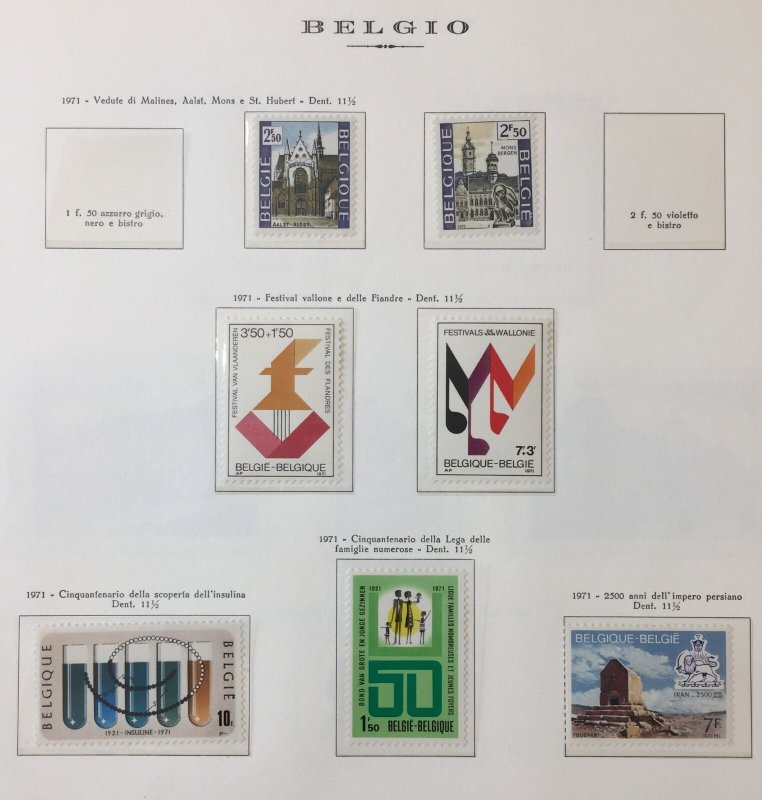 Belgium 1970/71+1974 MNH + Art Insects (Apx 65+) AB3242