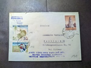 1961 Vietnam Airmail Cover Hanoi to Berlin Germany Annemarie Hentschel