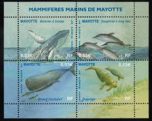MAYOTTE 2005 Marine Mammals S/S; Scott 215; MNH