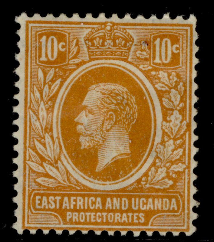 EAST AFRICA and UGANDA GV SG47, 10c yellow-orange, M MINT.