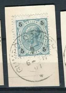 AUSTRIA; 1890s-1900s early F. Joseph issue fine used Full Postmark PIECE