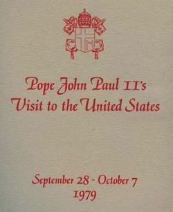 1979 Pope Paul II visit to U. S. 4 cover set  in folder