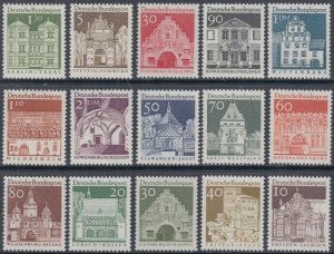 GERMANY Sc #936-51 CPL MNH SET of 15 - FAMOUS SITES and LANDMARKS