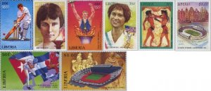 Liberia 1996 MNH Stamps Scott 1220-1227 Sport Olympic Games Medals Stadium