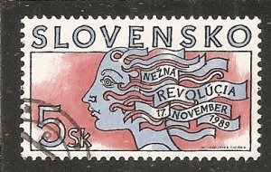 Slovakia   Scott 343   Velvet Revolution     Used