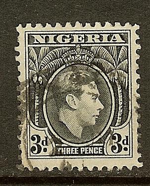 Nigeria, Scott #67, 3p King George VI, Used