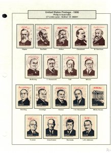 SC# 2216-19 - (22c) - Ameripex - 4 USED sets of 9 single presidents