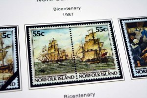 COLOR PRINTED NORFOLK ISLAND 1947-2010 STAMP ALBUM PAGES (129 illustrated pages)