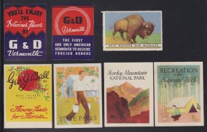 US Vintage Mixed Lot 7 Wildlife, National Parks, G&D Vermouth, Flowers (L602)