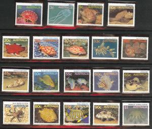 Australia Scott 902-920 MNH** 1984-1986 Marine Life set