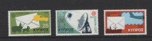 Cyprus #513-15 (1979 Europa Communications set) VFMNH CV $4.25
