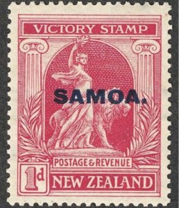Samoa 137 (mnh) 1p Victory issue, red, ovptd “Samoa.” (1920)