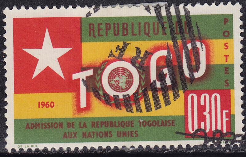 Togo 386 USED 1961 Togo's Admition to the UN .30 Fr