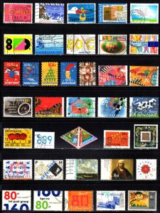 Netherlands ~ Group of 37 Different Stamps ~ Used, MX