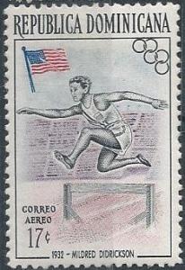 Dominican Republic C99 (mh) 17c Olympics, Mildred Didrickson (1957)