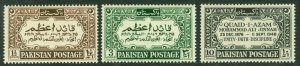 SG 52-54 Pakistan 1949 set of 3. Lightly mounted mint