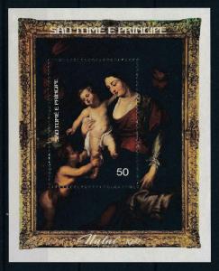 [98545] Sao Tome & Principe 1977 Christmas Natal Painting Rubens Sheet MNH