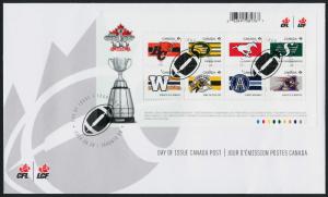 Canada 2558 on FDC CFL Teams, Football, Sports