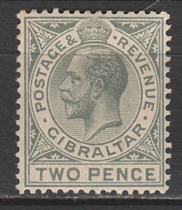 GIBRALTAR 1912 KGV 2D WMK MULTI CROWN CA