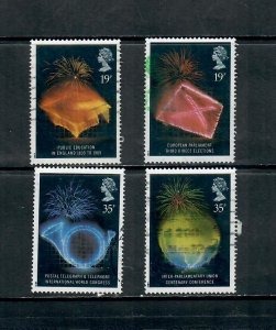 G.B 1989 COMMEMORATIVES  SET ROYAL MAIL INC. D UNDERPRINT USED h 191221