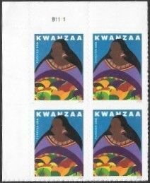 U.S.#5141 Kwanzaa (2016) 47c Plate Block of 4, MNH. P1111