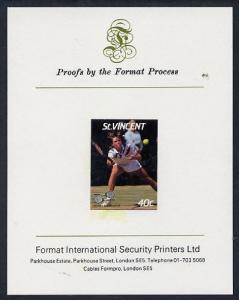St Vincent 1987 International Tennis Players 40c Hanna Ma...