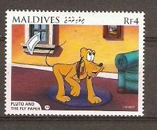 Maldive Island 1996 Pluto The Fly Paper-Scene 16 Sc2191h MNH