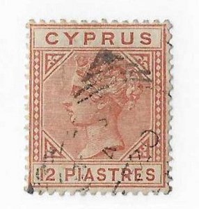 Cyprus Sc #25  12 pi  used VF