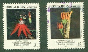 COSTA RICA 458-9 USED BIN $1.00