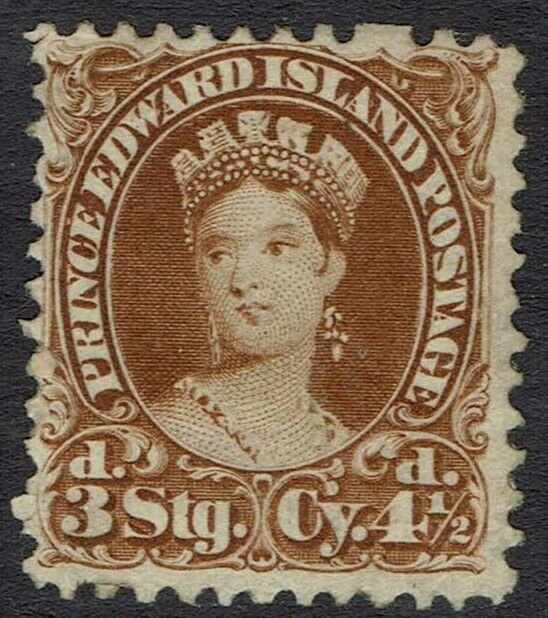 PRINCE EDWARD ISLAND 1870 QV CHALON 3D (41/2C) NO GUM 