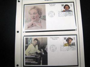 U.S. FIRST DAY COVERS - TOPICALS  - SONG WRITERS - set of 4