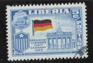 LIBERIA Scott 369 Used Flag stamp CTO