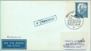 83156  - GERMANY - Postal History - FIRST FLIGHT:  Dusseldorf  MILAN -  # 613 CA