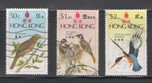 Hong Kong 1975 Birds Scott # 309 - 311 Used