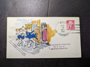 1955 USA Naval Cover USS Carpenter to Reiffton Reading PA Korean War Naval Ship