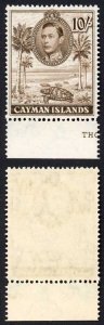 Cayman Is SG126a 10/- Chocolate Perf 14 Fine U/M Cat 35 pounds