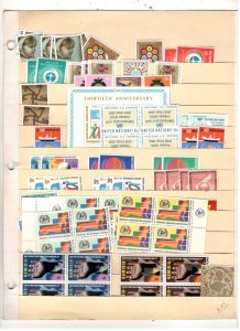 UNITED NATIONS COLLECTION ON STOCK SHEET ALL MINT